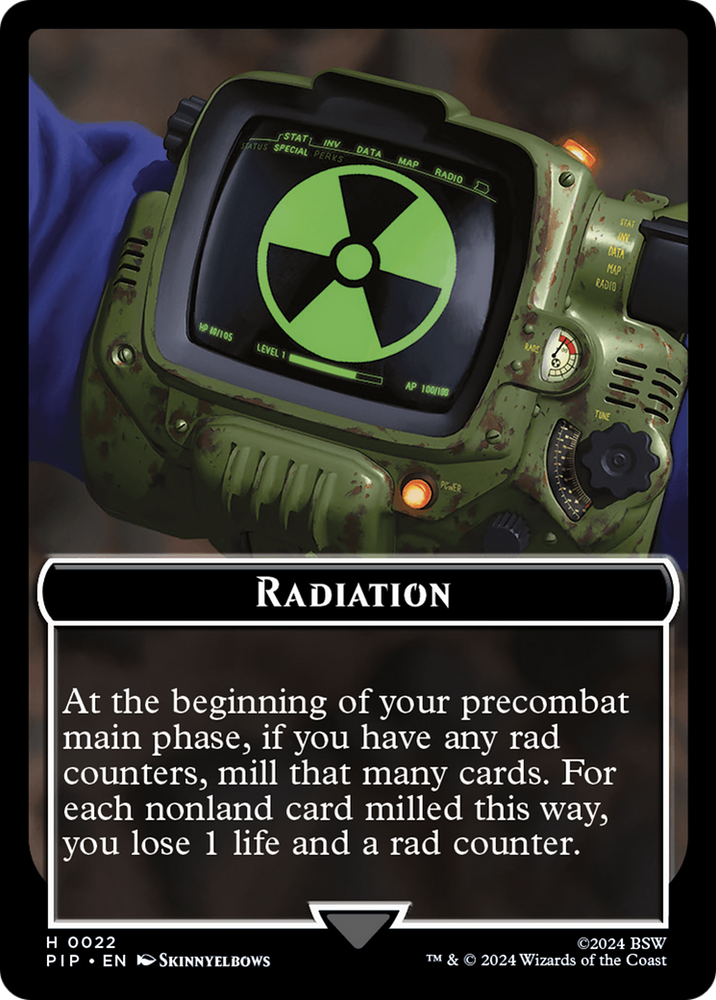 Radiation // Clue Double-Sided Token [Fallout Tokens] Magic: The Gathering