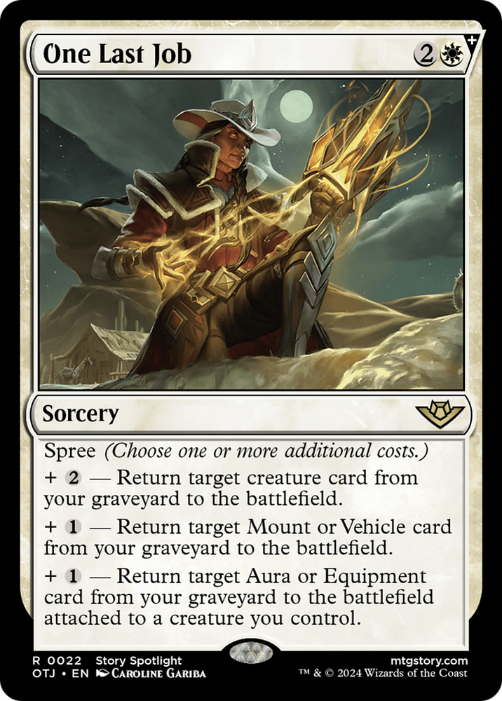 One Last Job [Outlaws of Thunder Junction] Magic: The Gathering