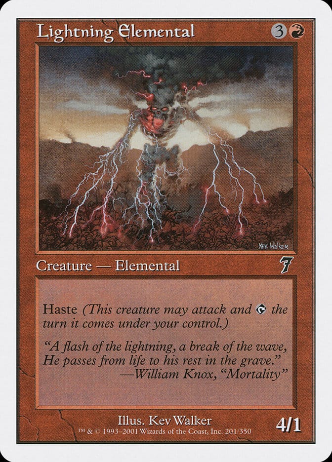Lightning Elemental [Seventh Edition] Magic: The Gathering