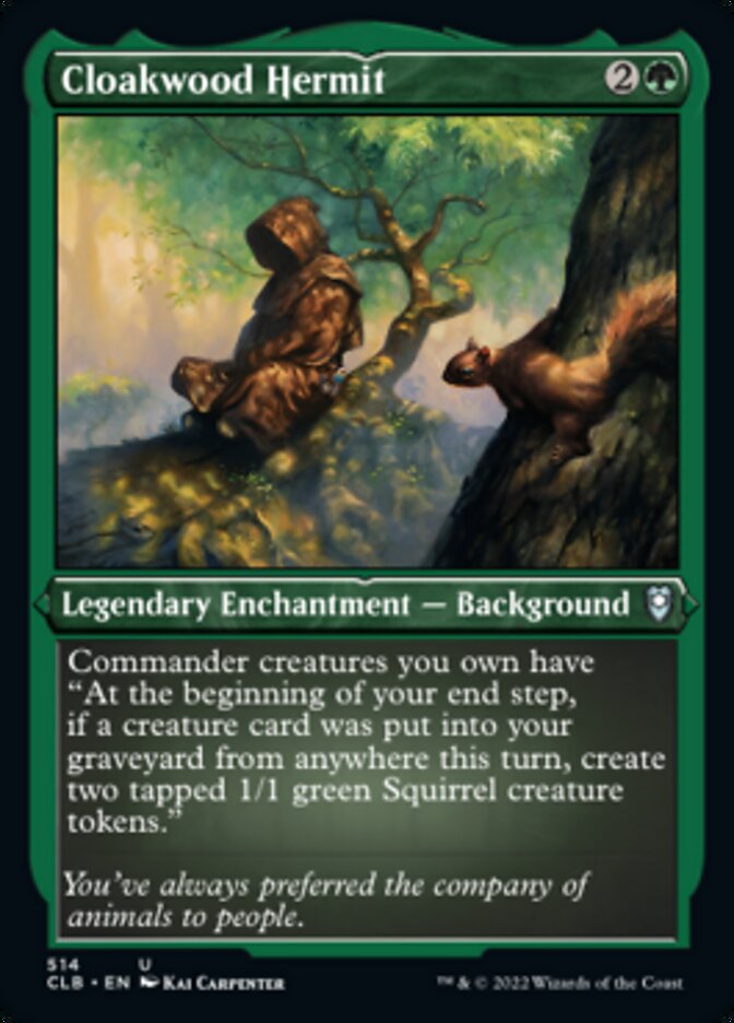 Cloakwood Hermit (Foil Etched) [Commander Legends: Battle for Baldur's Gate] Magic: The Gathering