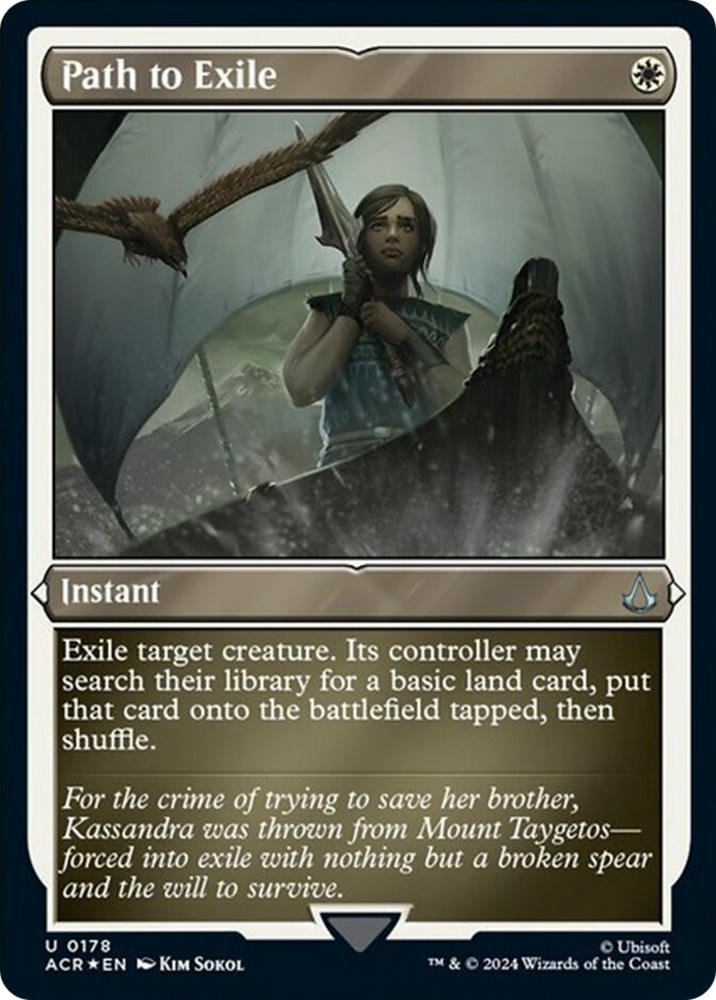 Path to Exile (Foil Etched) [Assassin's Creed] Magic: The Gathering