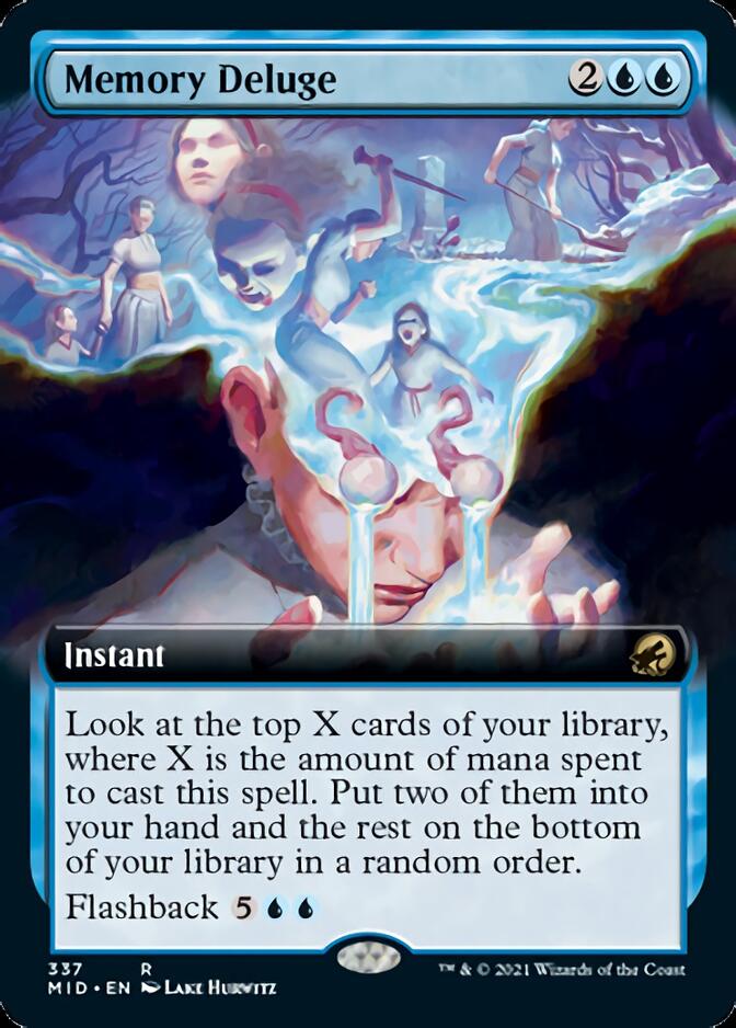 Memory Deluge (Extended Art) [Innistrad: Midnight Hunt] Magic: The Gathering