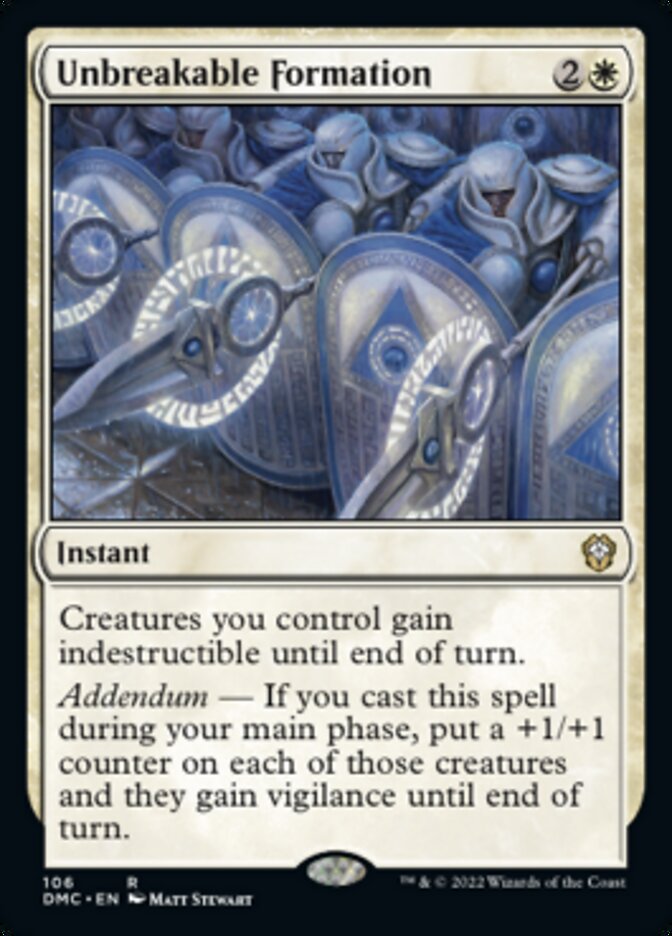 Unbreakable Formation [Dominaria United Commander] Magic: The Gathering