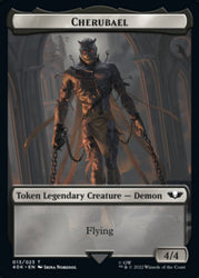 Astartes Warrior // Cherubael Double-Sided Token (Surge Foil) [Warhammer 40,000 Tokens] Magic: The Gathering