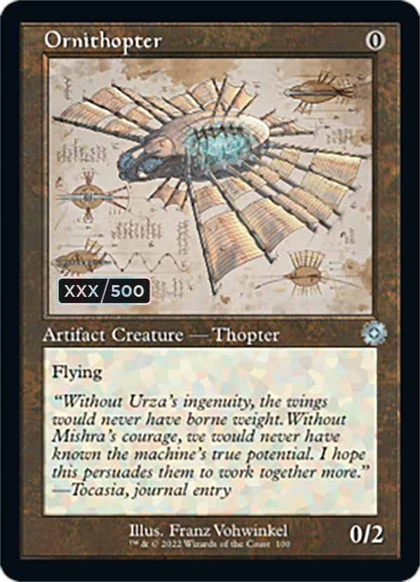 Ornithopter (Retro Schematic) (Serialized) [The Brothers' War Retro Artifacts] Magic: The Gathering