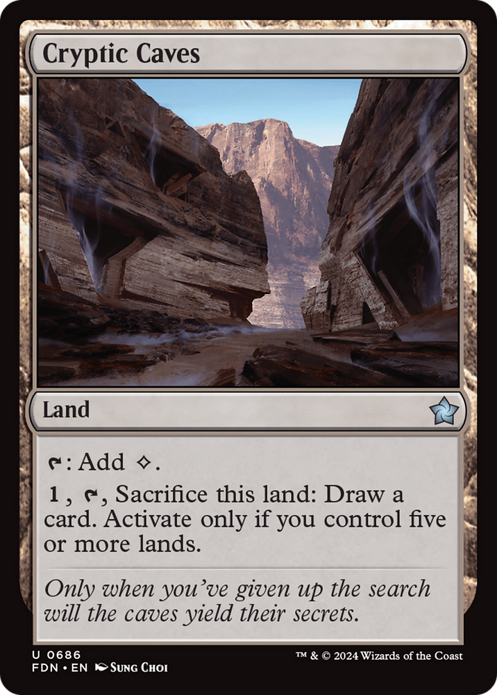 Cryptic Caves [Foundations] Magic: The Gathering