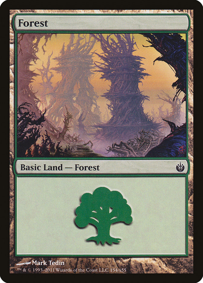 Forest (154) [Mirrodin Besieged] Magic: The Gathering