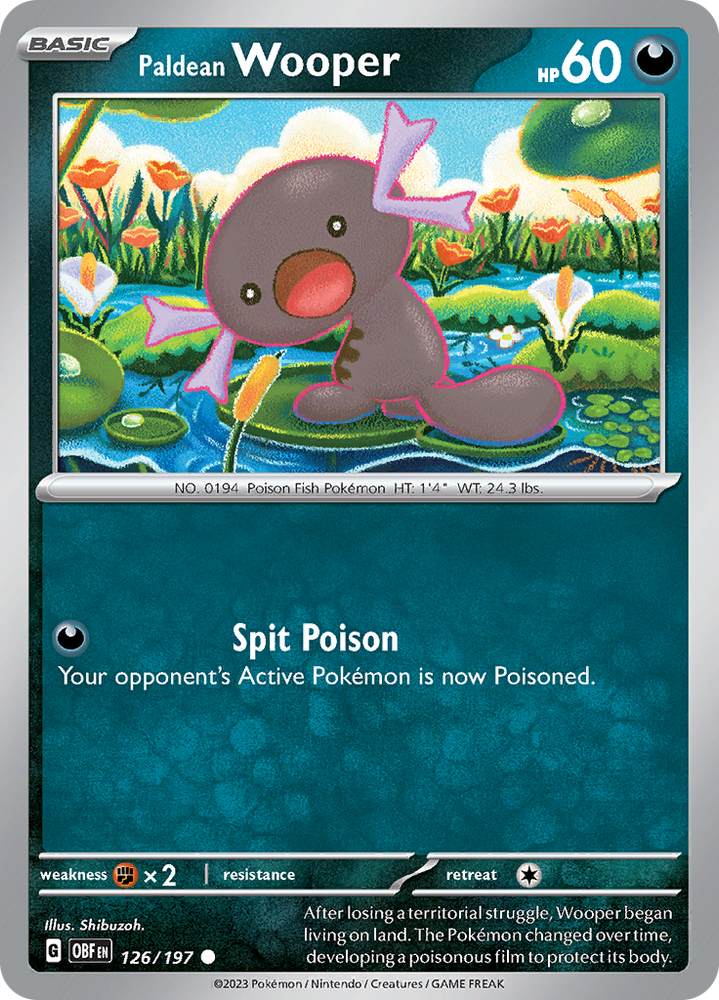 Paldean Wooper (126/197) [Scarlet & Violet: Obsidian Flames] Pokémon