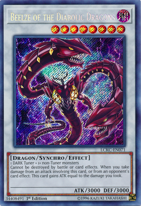 Beelze of the Diabolic Dragons [LCKC-EN071] Secret Rare Yu-Gi-Oh!
