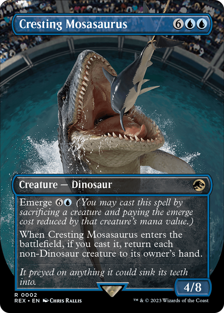 Cresting Mosasaurus (Borderless) [Jurassic World Collection] Magic: The Gathering