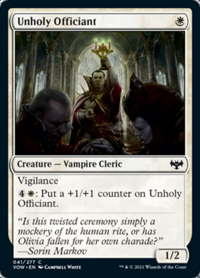 Unholy Officiant [Innistrad: Crimson Vow] Magic: The Gathering