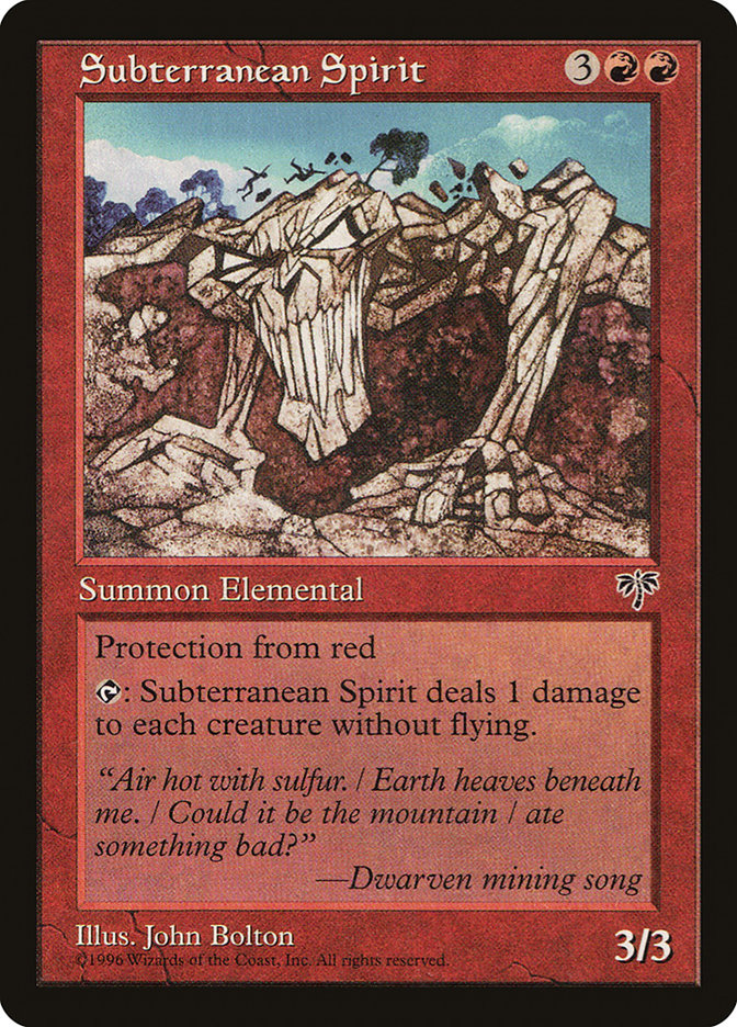 Subterranean Spirit [Mirage] Magic: The Gathering
