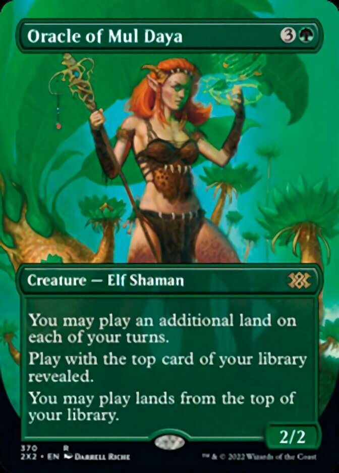 Oracle of Mul Daya (Borderless Alternate Art) [Double Masters 2022] Magic: The Gathering