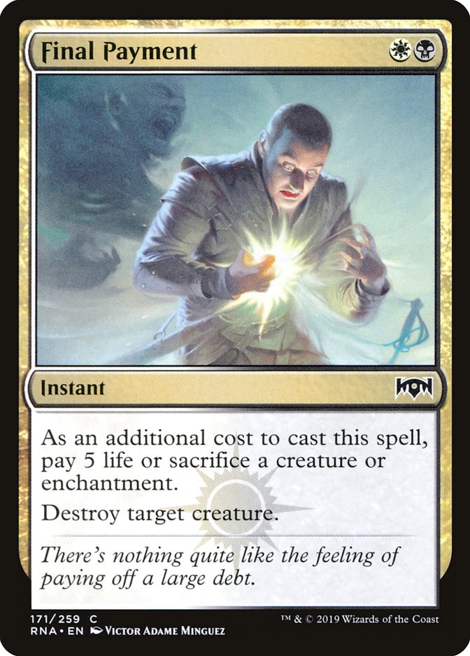 Final Payment [Ravnica Allegiance] Magic: The Gathering