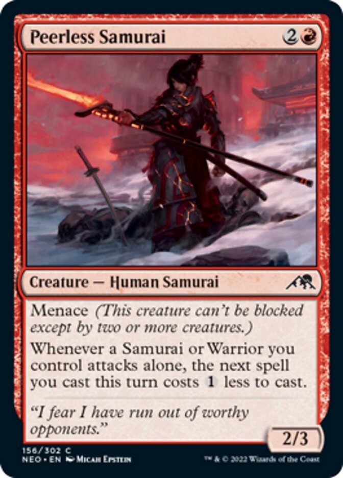 Peerless Samurai [Kamigawa: Neon Dynasty] Magic: The Gathering