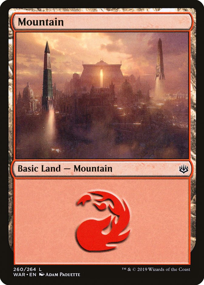 Mountain (260) [War of the Spark] Magic: The Gathering