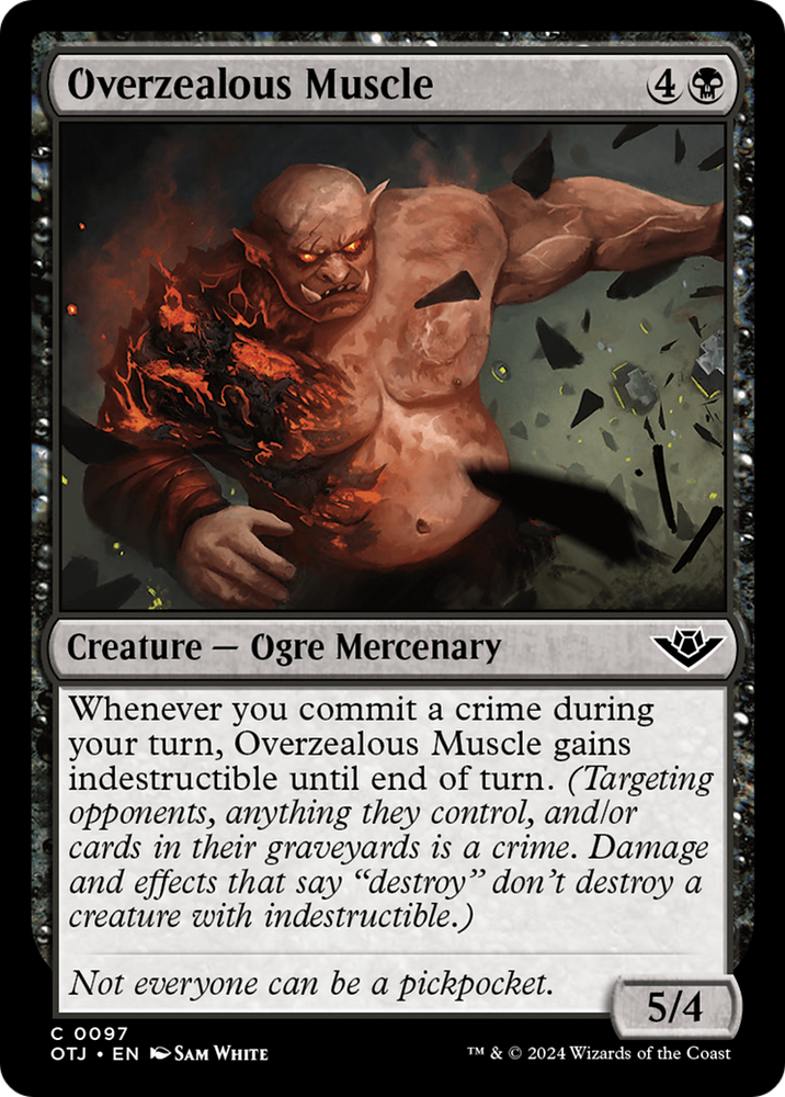 Overzealous Muscle [Outlaws of Thunder Junction] Magic: The Gathering