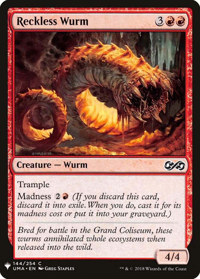 Reckless Wurm [Mystery Booster] Magic: The Gathering