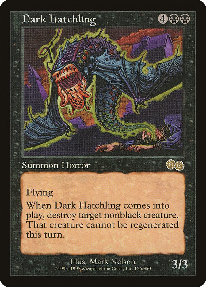 Dark Hatchling [Urza's Saga] Magic: The Gathering