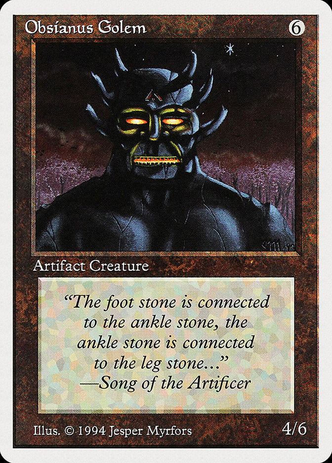 Obsianus Golem [Summer Magic / Edgar] Magic: The Gathering