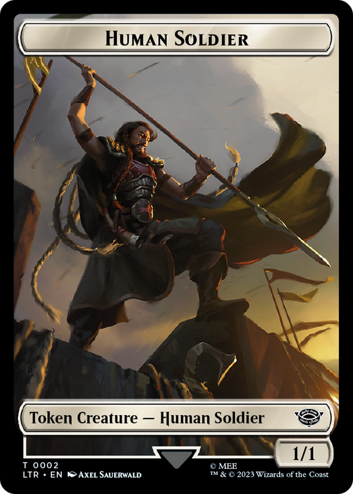 Food (11) // Human Soldier (02) Double-Sided Token [The Lord of the Rings: Tales of Middle-Earth Tokens] Magic: The Gathering