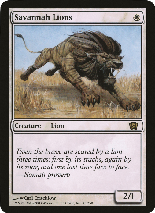 Savannah Lions (Oversized) [Eighth Edition Box Topper] Magic: The Gathering
