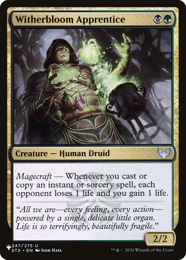Witherbloom Apprentice [The List] Magic: The Gathering