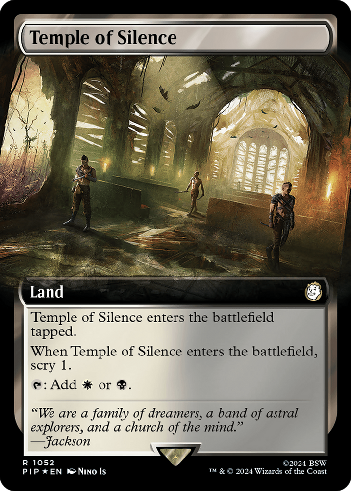 Temple of Silence (Extended Art) (Surge Foil) [Fallout] Magic: The Gathering