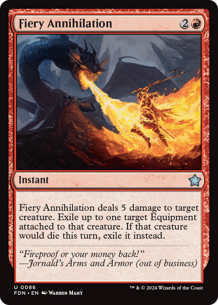 Fiery Annihilation [Foundations] Magic: The Gathering