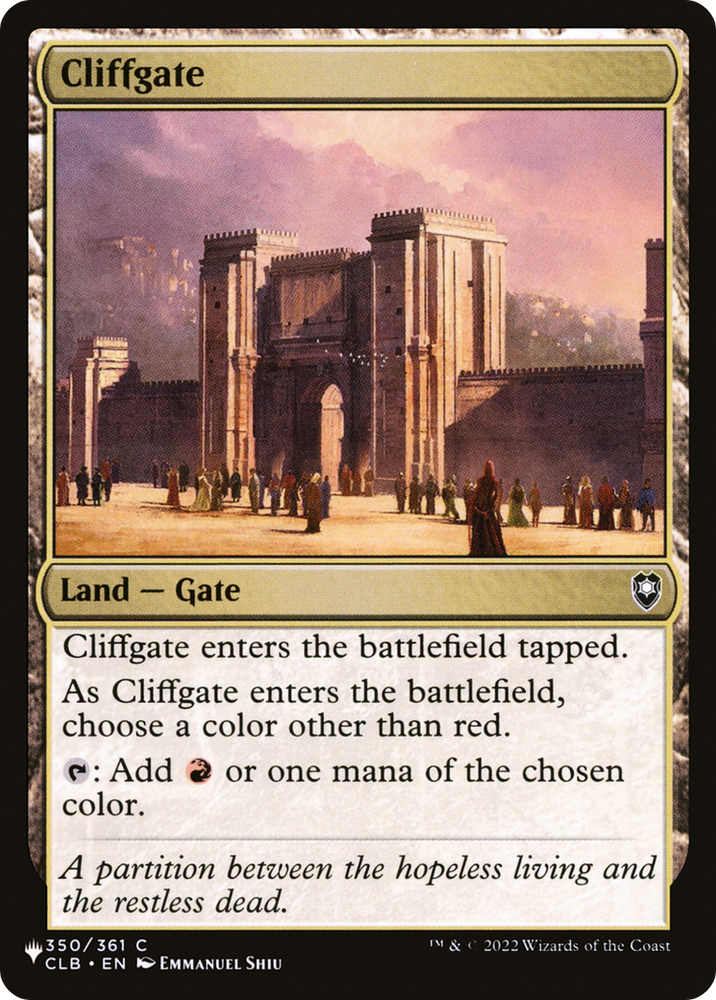 Cliffgate [The List] Magic: The Gathering