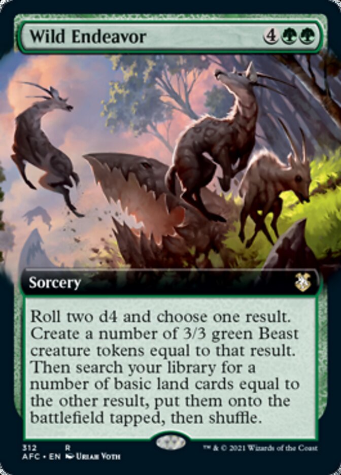 Wild Endeavor (Extended Art) [Dungeons & Dragons: Adventures in the Forgotten Realms Commander] Magic: The Gathering