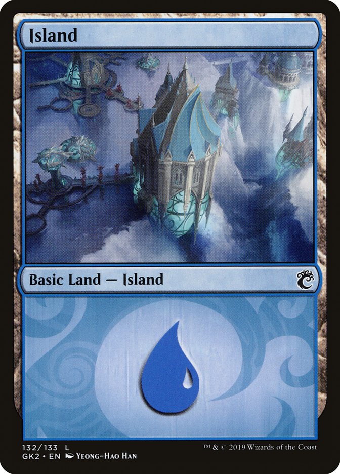 Island (132) [Ravnica Allegiance Guild Kit] Magic: The Gathering