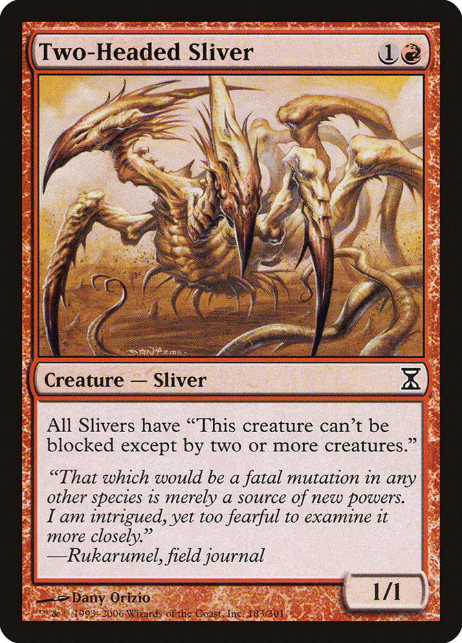 Two-Headed Sliver [Time Spiral] Magic: The Gathering
