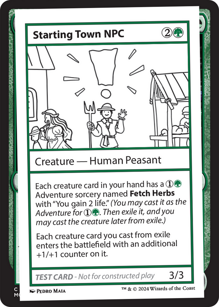Starting Town NPC [Mystery Booster 2 Playtest Cards] Magic: The Gathering