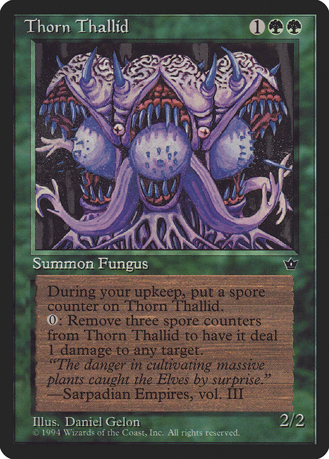 Thorn Thallid (Daniel Gelon) [Fallen Empires] Magic: The Gathering