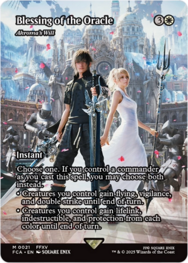 Blessing of the Oracle - Akroma's Will (Showcase) [FINAL FANTASY : Through the Ages] Magic: The Gathering