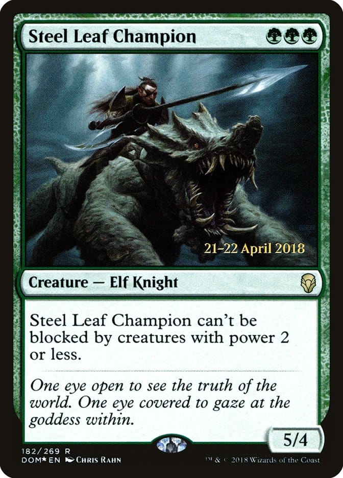 Steel Leaf Champion [Dominaria Prerelease Promos] Magic: The Gathering