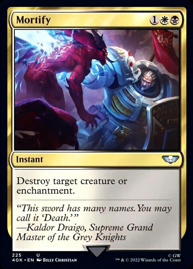 Mortify (Surge Foil) [Warhammer 40,000] Magic: The Gathering