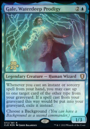 Gale, Waterdeep Prodigy [Commander Legends: Battle for Baldur's Gate Prerelease Promos] Magic: The Gathering