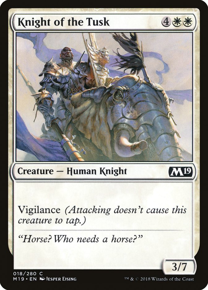 Knight of the Tusk [Core Set 2019] Magic: The Gathering