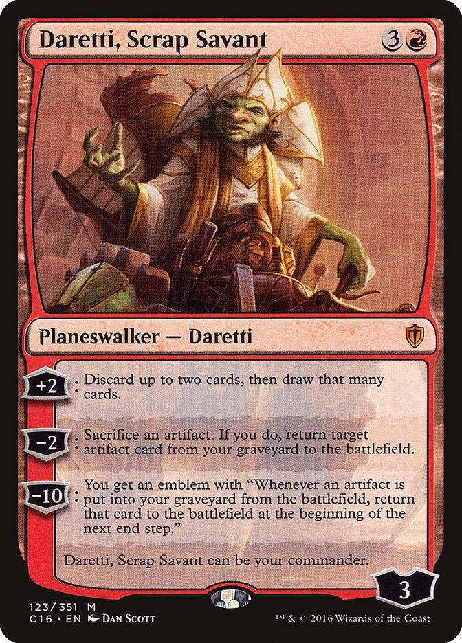 Daretti, Scrap Savant [Commander 2016] Magic: The Gathering