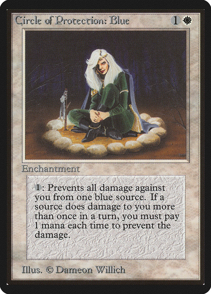 Circle of Protection: Blue [Beta Edition] Magic: The Gathering