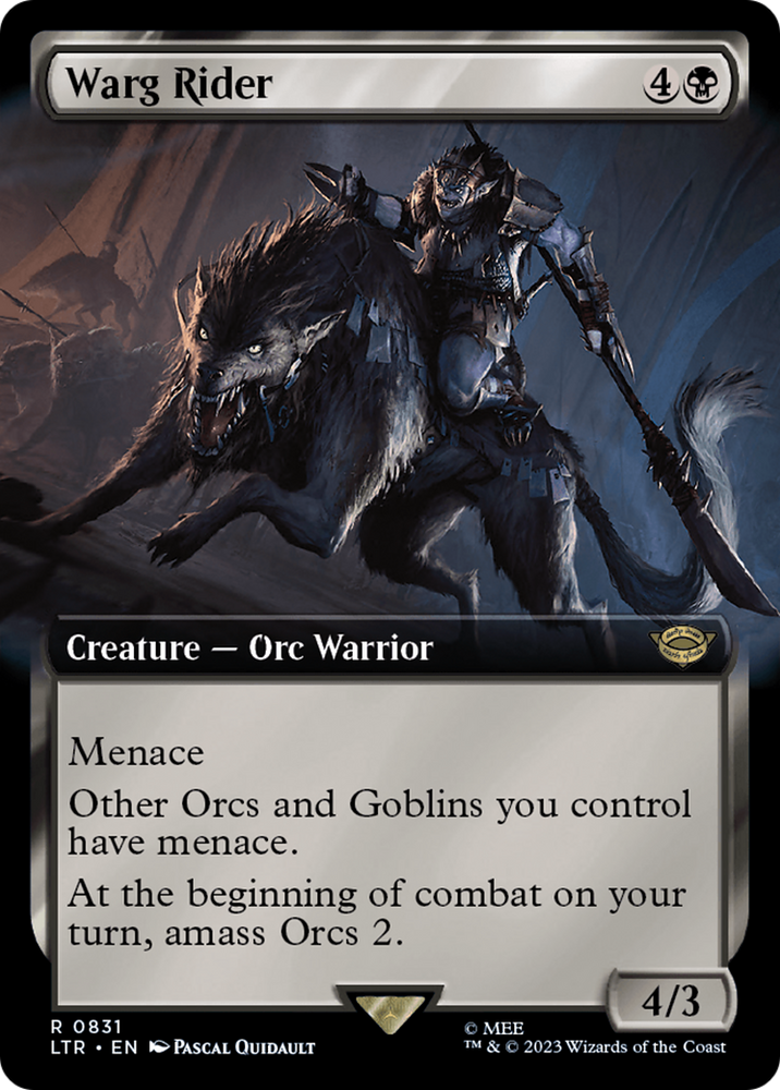 Warg Rider (Extended Art) [The Lord of the Rings: Tales of Middle-Earth] Magic: The Gathering