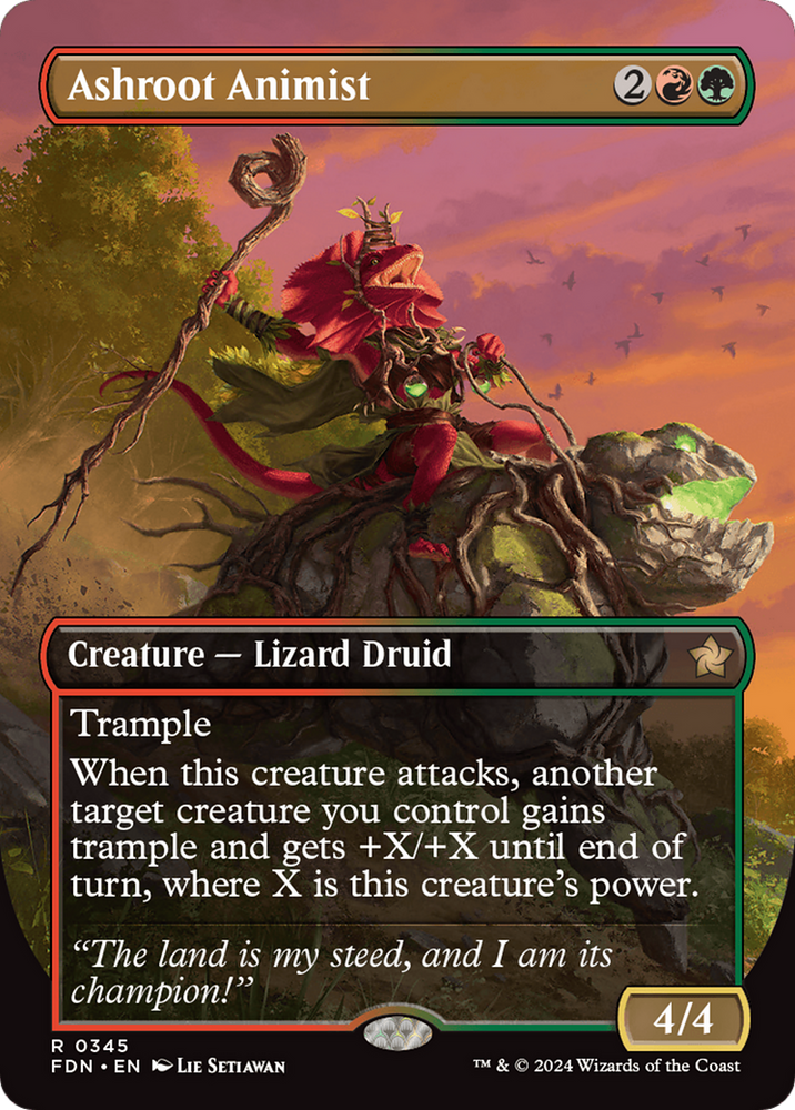 Ashroot Animist (Borderless) [Foundations] Magic: The Gathering