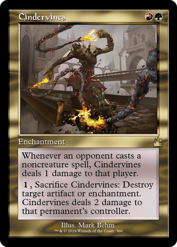 Cindervines (Retro Frame) [Ravnica Remastered] Magic: The Gathering