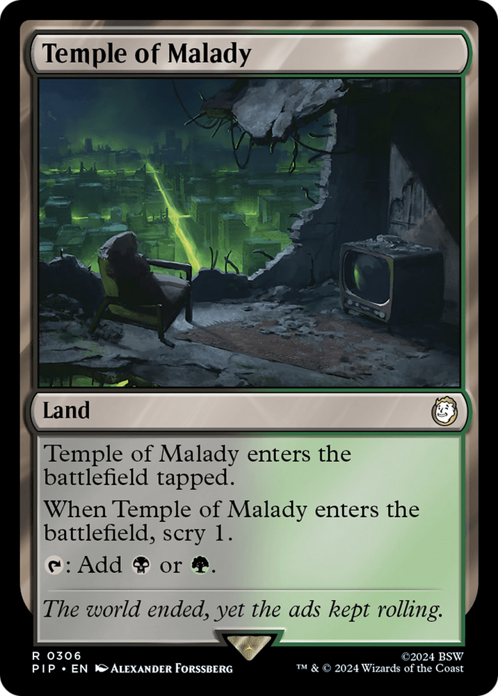Temple of Malady [Fallout] Magic: The Gathering