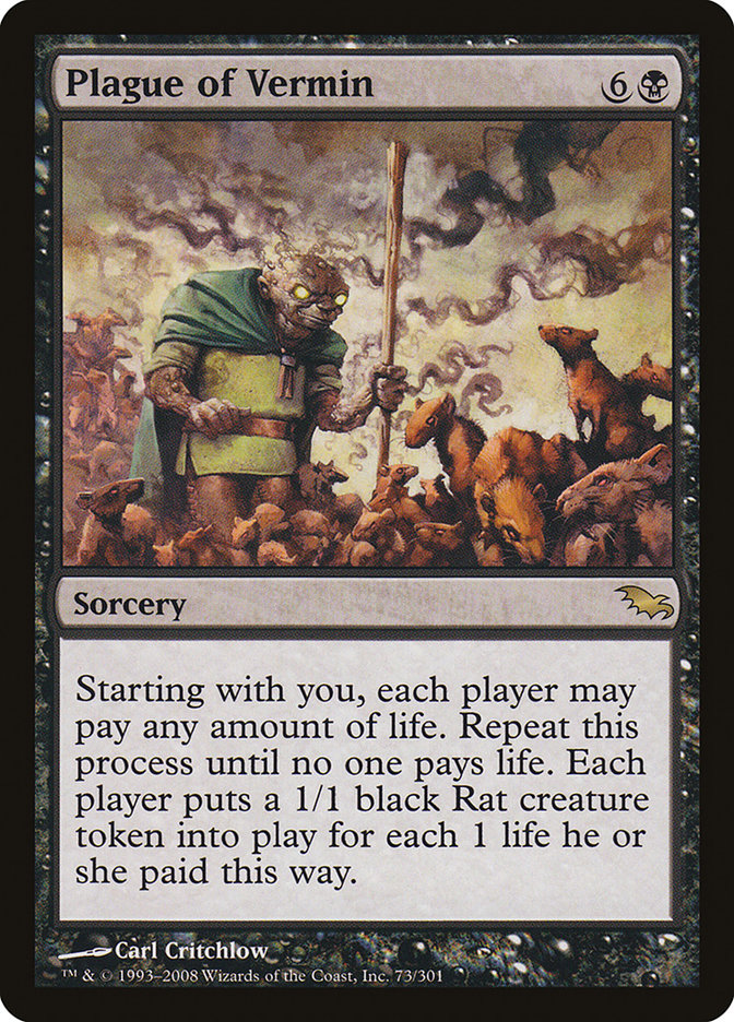 Plague of Vermin [Shadowmoor] Magic: The Gathering