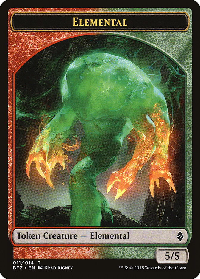 Elemental Token (011/014) [Battle for Zendikar Tokens] Magic: The Gathering