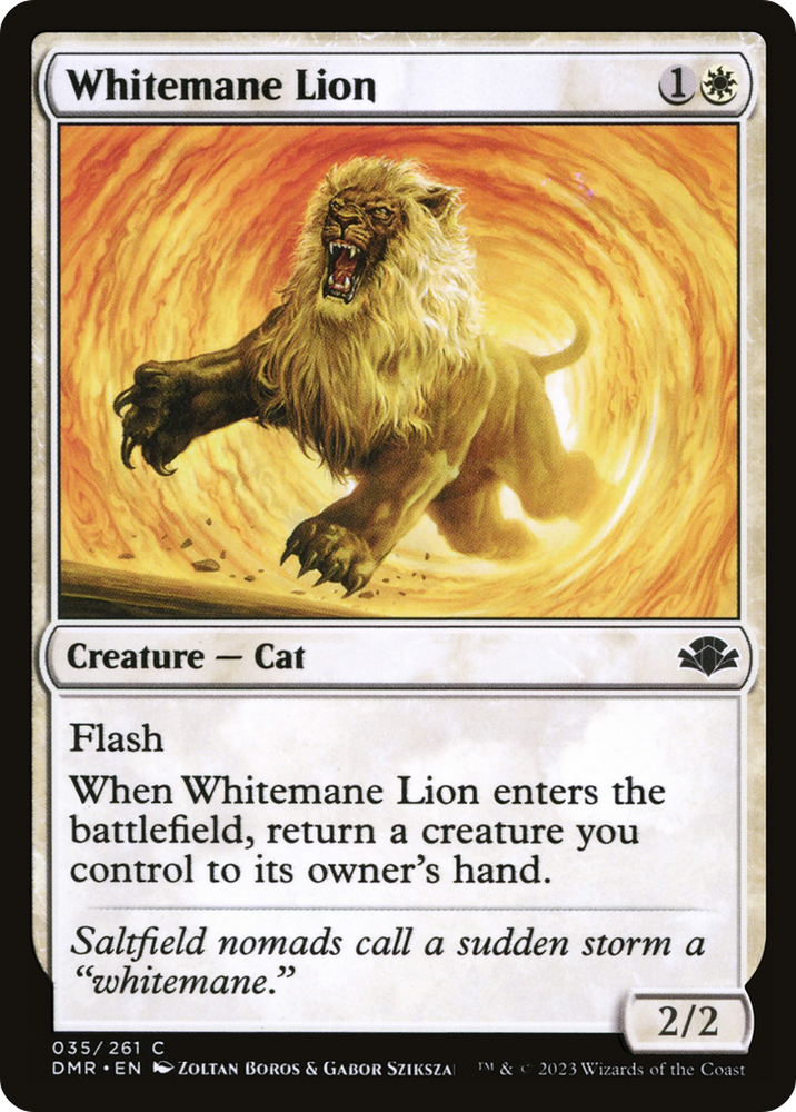 Whitemane Lion [Dominaria Remastered] Magic: The Gathering