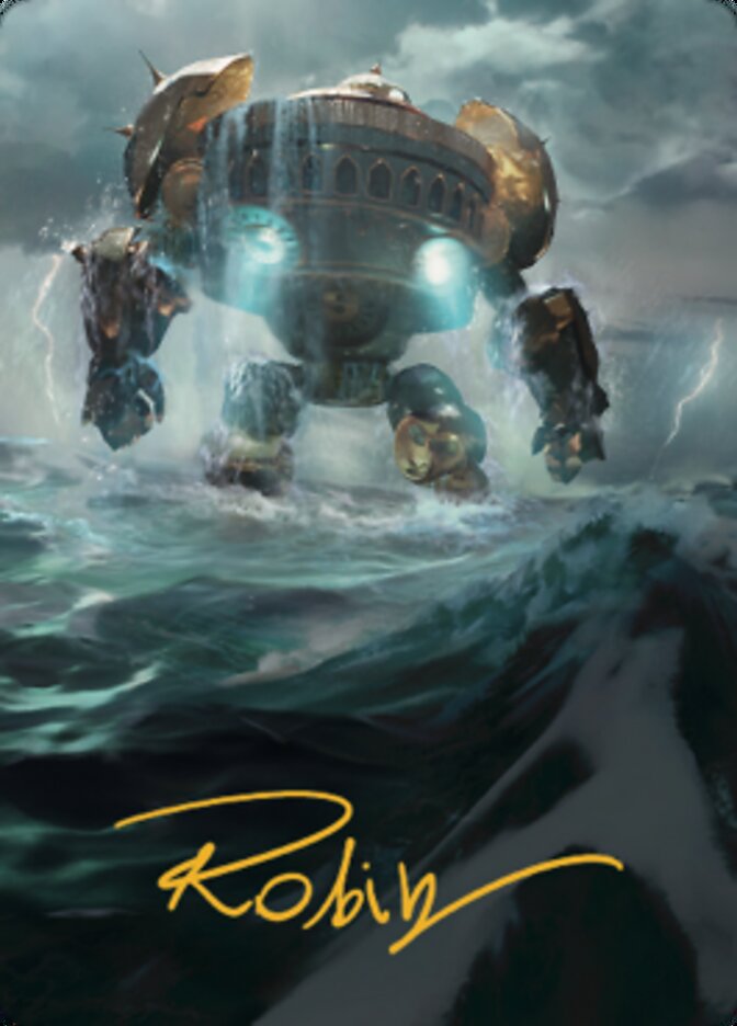 Island Art Card (Gold-Stamped Signature) [The Brothers' War Art Series] Magic: The Gathering